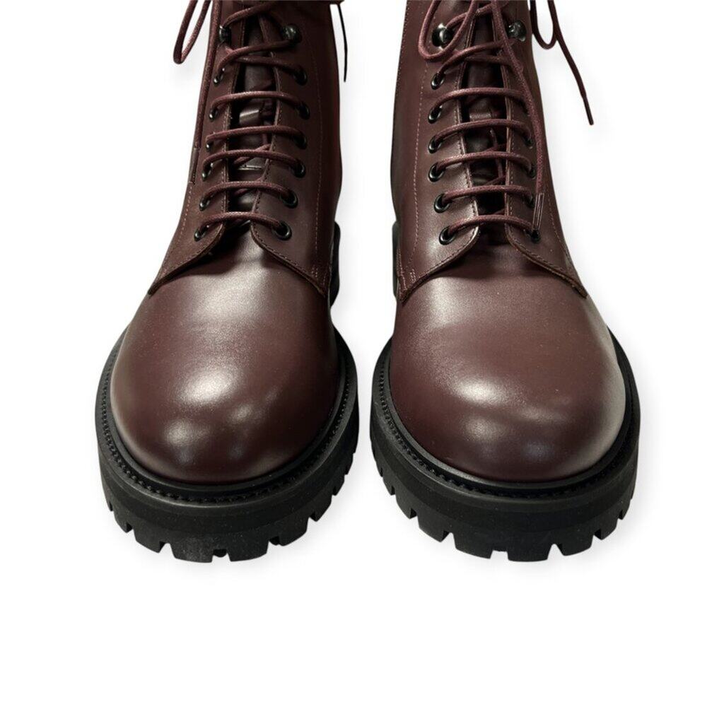 NEW Common Projects Leather Combat Boot Burgundy … - image 11